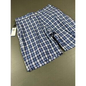 Polo Golf Ralph Lauren Shorts 32 Blue Plaid Classic Fit Performance Wicking NWT